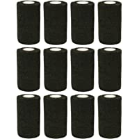 Vendaje autoadhesivo (12 rollos) de 10 cm x 4-5 m- para primeros auxilios- deportes- vendas- animales- de Cobox
